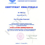 Certyfikat kwalifikacji w zakresie konserwacji hydrantów zewnętrznych